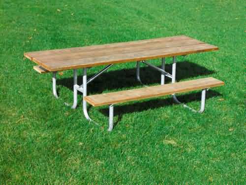 8ft DOUBLE SIDED ADA HEAVY DUTY TABLE, PRESSURE TREATED