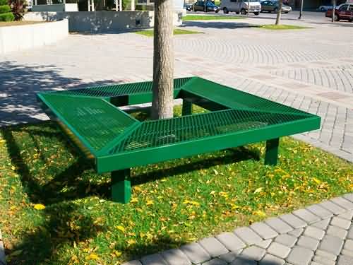 Geometric Mall Bench W/Out Back