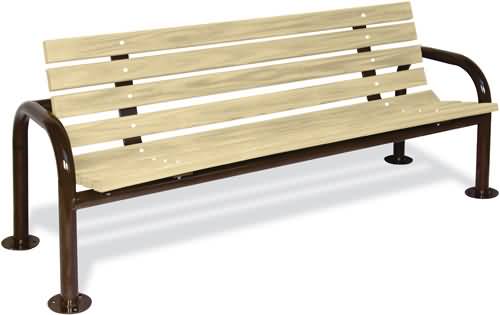 965 Traditional Wooden Countour Bench