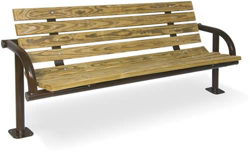 975 Series Traditional Contour Park Bench