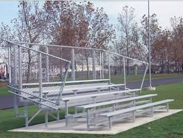 Standard Height Bleacher -8-row 18ftL -Single Footplank Galvanized Steel Frames