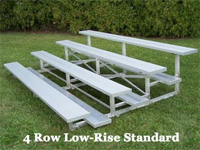 4 row low rise bleachers