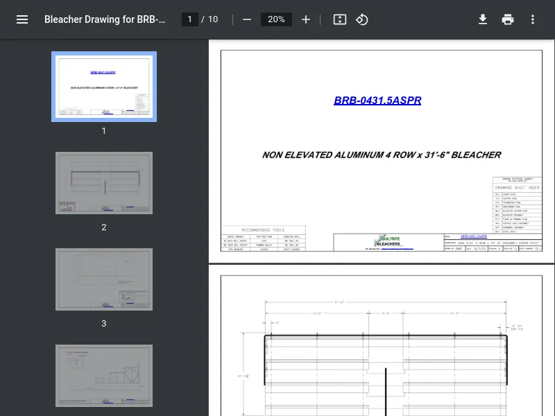 thumbnail image for Drawing w/ Measurements (L x W x H)