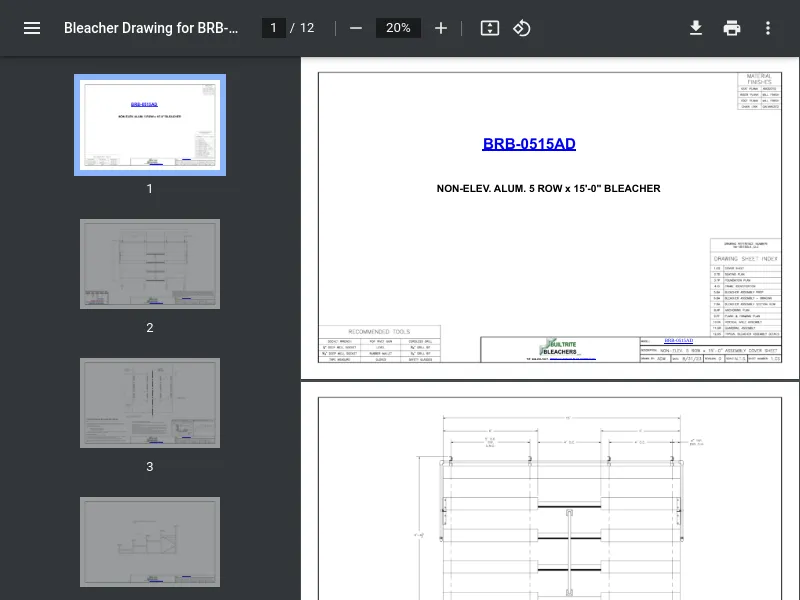 thumbnail image for Drawing w/ Measurements (L x W x H)