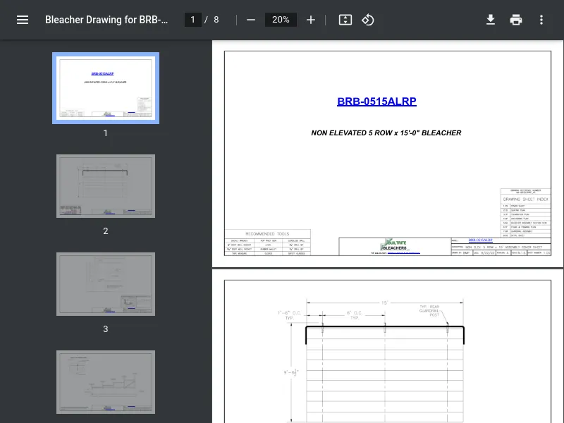 thumbnail image for Drawing w/ Measurements (L x W x H)