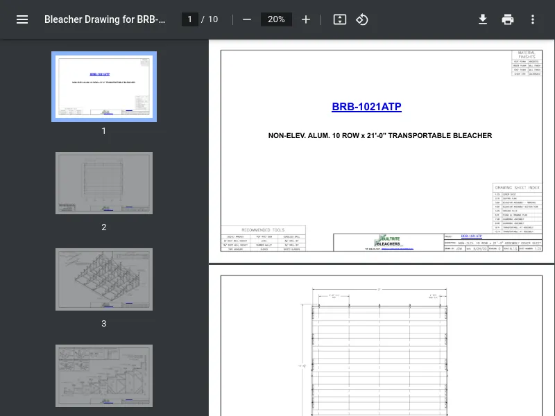 thumbnail image for Drawing w/ Measurements (L x W x H)