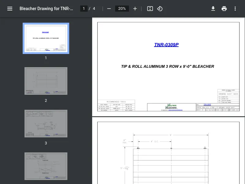 thumbnail image for Drawing w/ Measurements (L x W x H)