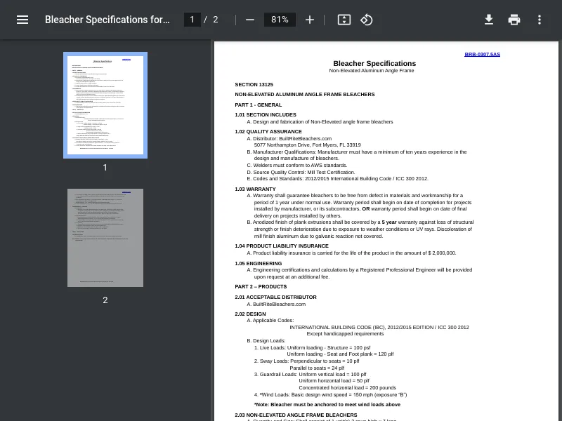 thumbnail image for Specifications