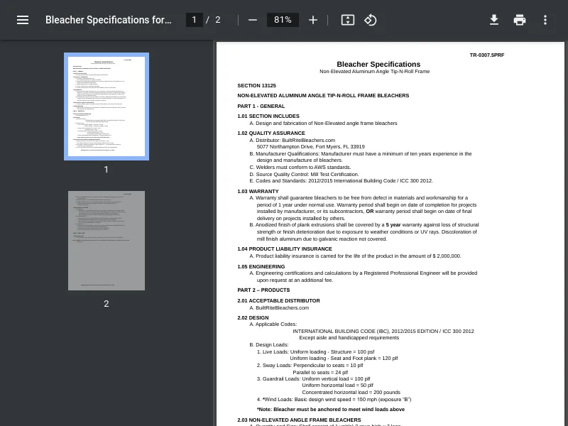 thumbnail image for Specifications