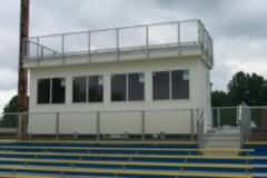 front of press box