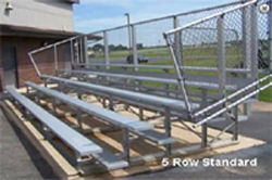 standard five row bleachers