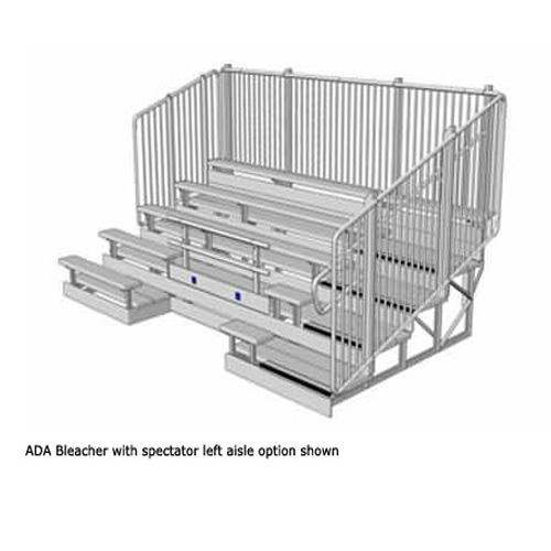 ADA Bleachers (Vertical Picket Guardrail)