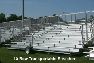 Transportable Bleachers (Deluxe) With Handrail