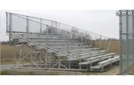 10 Row 12ft L (double foot plank) bleacher, aluminum frame
