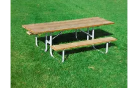 8ft DOUBLE SIDED ADA HEAVY DUTY TABLE, PRESSURE TREATED