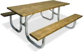 image of Extra Heavy Duty Wooden Picnic Table