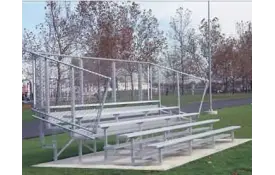 image of Standard Height Bleacher -5-row 18ftL -Single Footplank Galvanized Steel Frames