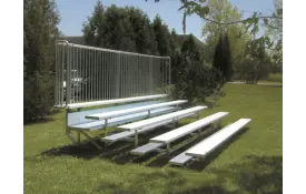 image of BRB-0515ALRS 5-Row , 15ft , Single Foot plank, Low Rise Bleacher