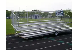 image of 5 Row 15ft Standard Transportable Bleacher Seats 50 Weighs 974 lbs