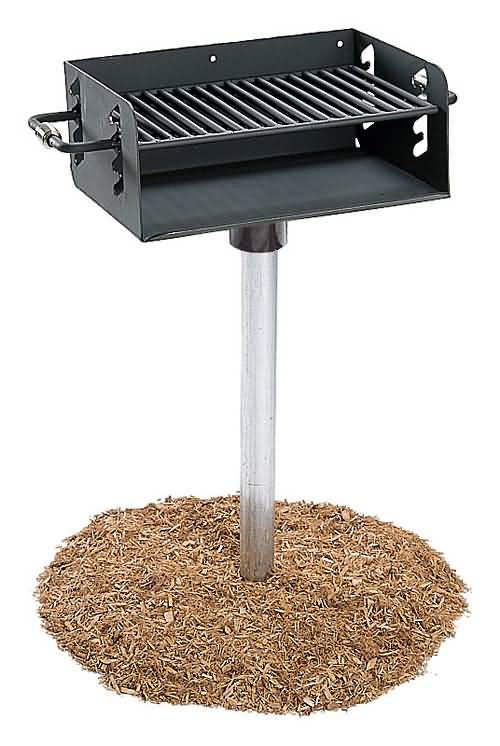image of ROTATING PEDESTAL GRILL W/2 3/8in O.D. POST (280 SQ. INCH)