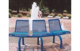 image of 3-Seat 15 Degree Convex Bench W/ Back