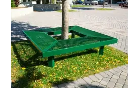 image of Geometric Mall Bench W/Out Back