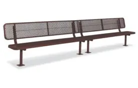 image of Classic Thermoplastic Bench - With Back - (10ft & 15ft available)