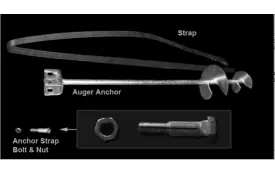 image of Auger Style Anchors for 12'L Bleachers