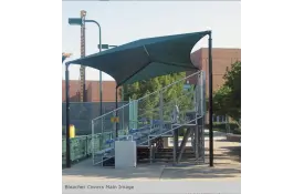 image of 1100716 Slanted Bleacher Covers Front is 10ftH and Rear is 13ftH 20ft x 26ft