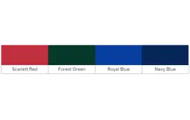 image of Color Seat Planks for 1 set of 2 Row 24ftL Bleachers