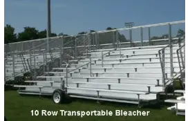 image of 5 Row - 21ftL -Deluxe Transportable Bleacher-  Seats 58- Weight 1519 lbs.