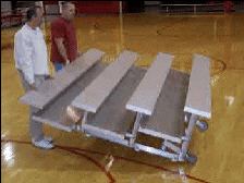 tip and roll bleachers animated