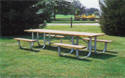 wood picnic table photo